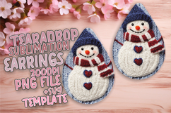 Gorgeous Teardrop Design for Sublimation , Snowman Product Image 1