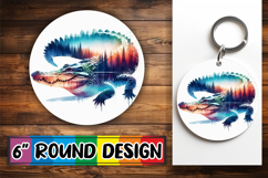 Radiant Sublimation Circle Ornaments PNG, Animals Art Product Image 1