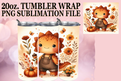 Joyful Reflections 20oz tumbler wrap, Cute Dino Product Image 1