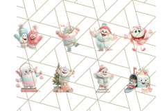 Kawaii Christmas Yeti PNG Clipart, Cute Bigfoot Holiday Art Product Image 5