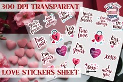 Love sticker Hearts Stickers Sheet St. Valentine&#039;s Heart PNG Product Image 1