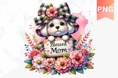 Blessed mom Sublimation - Mother&#039;s Day Clipart PNG Product Image 1