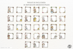 Easter Animals With Frames Clipart Product Image 3