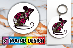 Blissful Car Coaster Round Style, Flower Animals Product Image 1