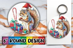 Watercolor Christmas Round Design for Holiday Sublimation Product Image 1