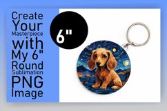 Abstract Dog Round Design Artistic Sublimation Product Image 1