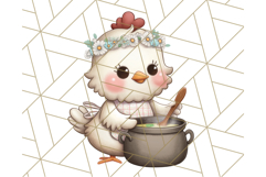 Cottagecore Kitchen Chicken Clipart PNG, Fairytale Style Product Image 5