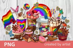 LGBT coffee drinks png, LGBT coffee, love is love, coffee Product Image 3