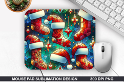 Mouse Pad Sublimation, Christmas Mouse Pad PNG Design Product Image 1