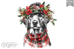 Christmas Dog Clipart Design - High Quality 300 Dpi Product Image 1