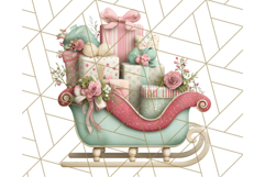 Pastel Christmas Clipart, Mint and Blush Holiday PNG Product Image 5