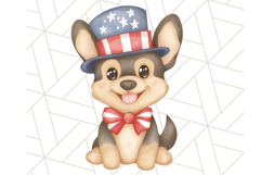 Patriotic Dogs Clipart, Cute 4th of July Puppies PNG Product Image 2