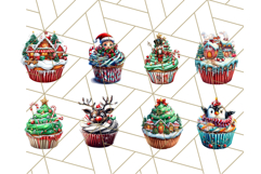 Christmas Cupcake PNG Clipart, Cute Food PNG, Holiday Treat Product Image 5