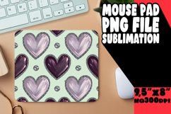 Sweet Mouse Mat Sublimation PNG, Heart Product Image 1