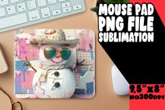 Summer Snowman Sublimation Mouse Pad - Christmas Magic Product Image 1