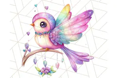 Pastel Fairy Clip Art PNG With Glitter, Rainbow Fairy Png Product Image 5