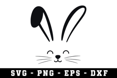 Bunny Ear &amp; Face SVG | SVG Cut files | Cricut Product Image 1