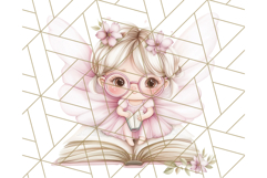 Bookish Fairy PNG Clipart, Whimsical Reading Elements Png Product Image 5