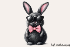 Pink Black Easter Clipart Bundle PNG Product Image 3