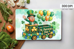 St Patrick’s Day Parade Leprechaun Train Cutting Board PNG S Product Image 1