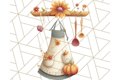 Cottagecore Halloween Clipart Cozy PNG, Autumn Fall Png Product Image 5