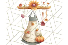 Cottagecore Halloween Clipart Cozy PNG, Autumn Fall Png Product Image 5