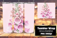 20oz Watercolor Floral Design for Tumbler Sublimation Wrap Product Image 1