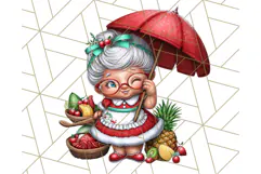 Summer Christmas Clipart PNG, Tropical Holiday Art Clip Art Product Image 5