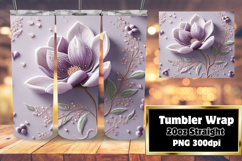 CHIC 20oz Tumbler Template for DIY , 3D Flower Product Image 1