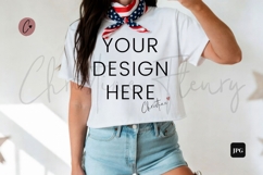 4th Of July White T-Shirt Mockup Product Image 1