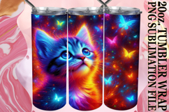 Enchanted Journeys 20oz tumbler wrap, Cat Product Image 1