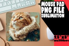 Purrfectly Quirky Kitty Mousepad PNG Product Image 1
