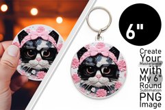 Radiant Round of Purring Joy: Amazing Sublimation Product Image 1