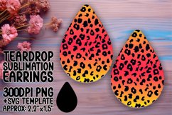 Fashionable Leopard Glitter Teardrop Earring Design Product Image 1