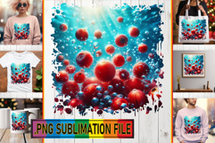 Elegant TSHIRT PNG Art, 3D Fruits Product Image 1