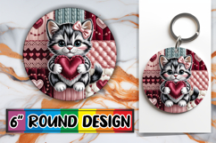 Bright Round Coasters Design, Valenines Animals Product Image 1