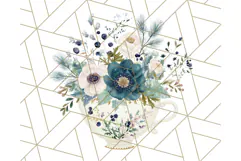 Whimsy Winter Florals Clipart PNG, Christmas Png Clipart Product Image 5