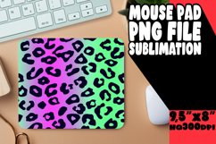 Gradient Leopard Art Mouse Pad Colorful PNG Product Image 1
