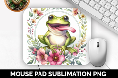 Frog Mouse Pad, Cute Animal Mouse Pad PNG, Animal Lover Gift Product Image 1