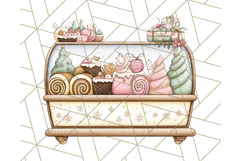 Christmas Sweet Shoppe Clipart PNG, Pastel Bakery Art Product Image 5