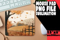 Autumn Mouse Pad Design Watercolor Sublimation Product Image 1