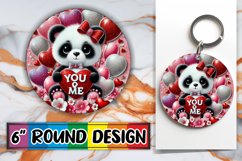 Cheerful Keychain Round Design PNG, Valentines Product Image 1