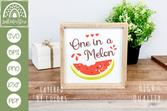 One in a Melon SVG, Kids Summer Shirt SVG, Watermelon SVG Product Image 4