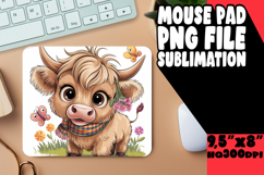 UNIQUE MOUSE MAT GIFT IDEAS, Cute Cow Product Image 1