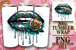 Bright Days 20oz tumbler wrap, Dripping Lips Product Image 1