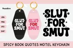 Spicy Book Lover Motel Keychain SVG - Smut Product Image 1