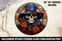 Halloween Stained Glass Sublimation PNG | Skull | Ghost Product Image 1