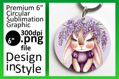 Creative Circle Design for Car Coasters , Cute Bunny Product Image 1