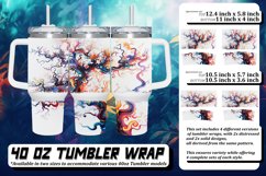 Tranquil Tree Watercolor Tumbler Wrap - 40oz Product Image 1