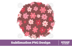 Retro Flowers Background Png Floral Paper Sublimation Bundle Product Image 3